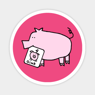 Cute Pig Self Portrait Magnet